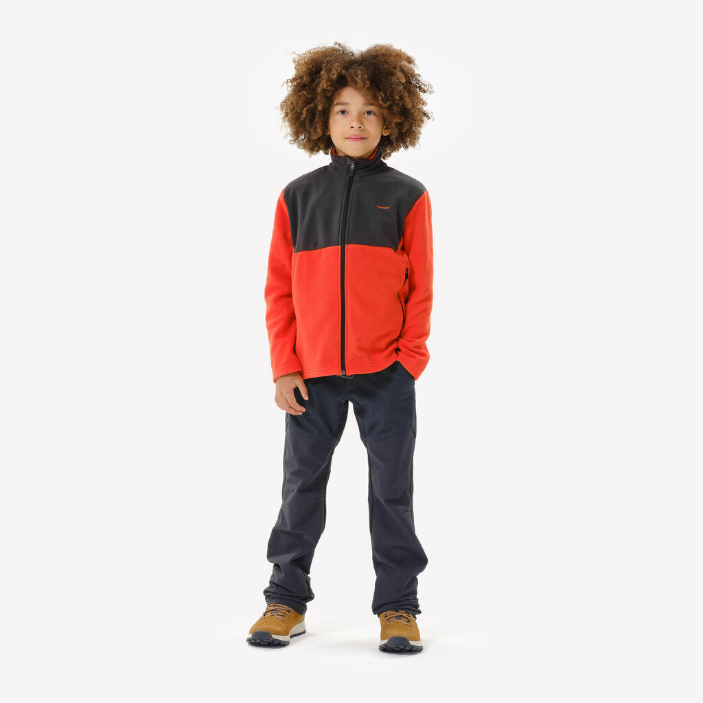 Kid’s fleece hiking jacket - MH500 ZIP TW - 7–15 years