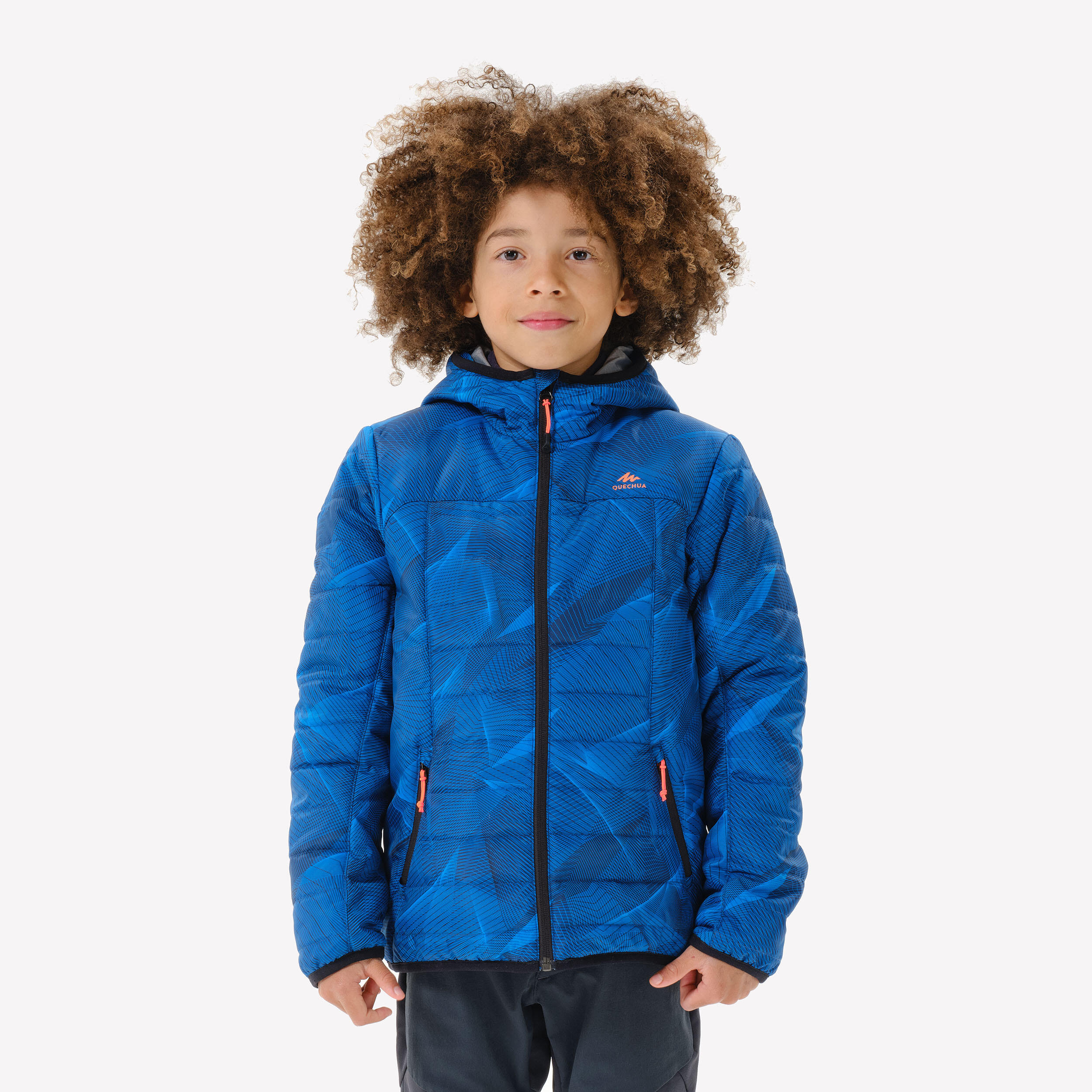 Doudoune Enfant Garçon Légère à Capuche - Veste D'hiver Matelassée Coupe-vent, Coloris Assortis