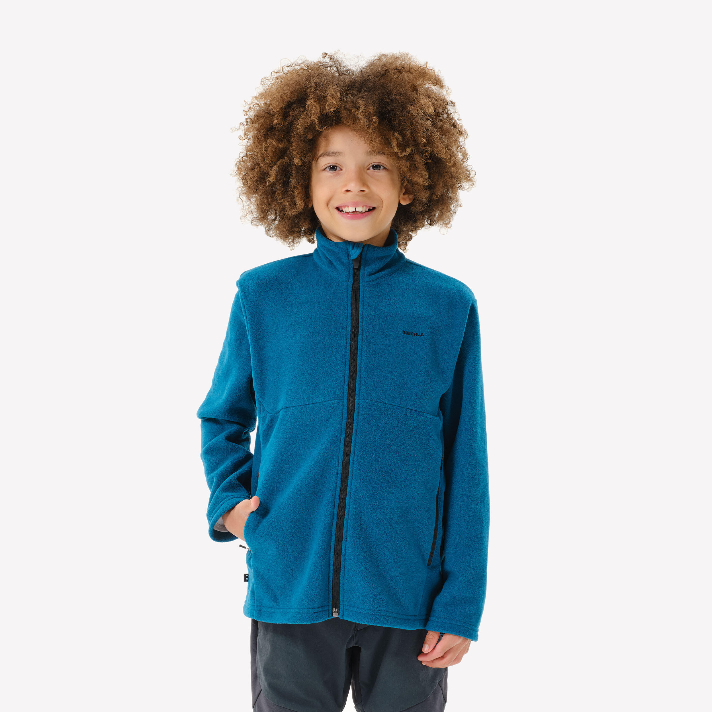 Giacca in pile da trekking per bambini - MH500 ZIP TW - 7-15 anni