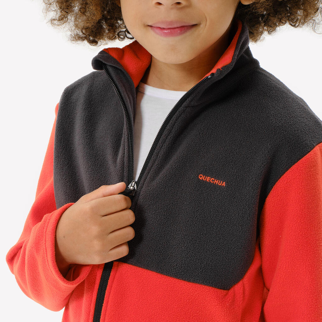 Veste polaire de randonnée enfant 7-15 ans, MH500 zip bleu ciel