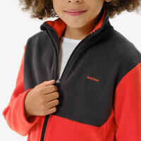 Kids’ hiking fleece jacket - 7-15 years - MH500 Zip - Red