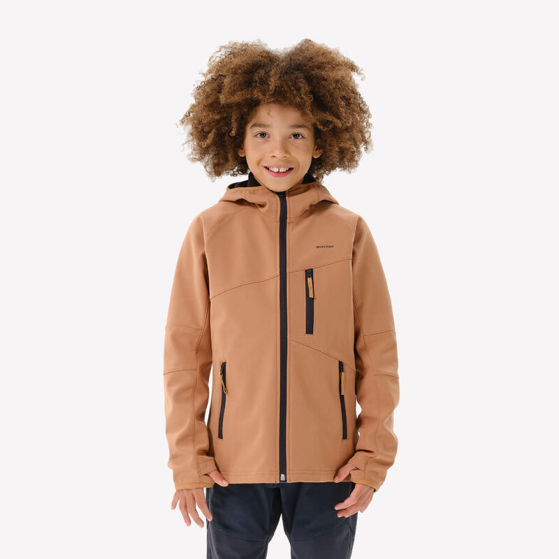 Kurtka softshell turystyczna dla dzieci Quechua MH900 