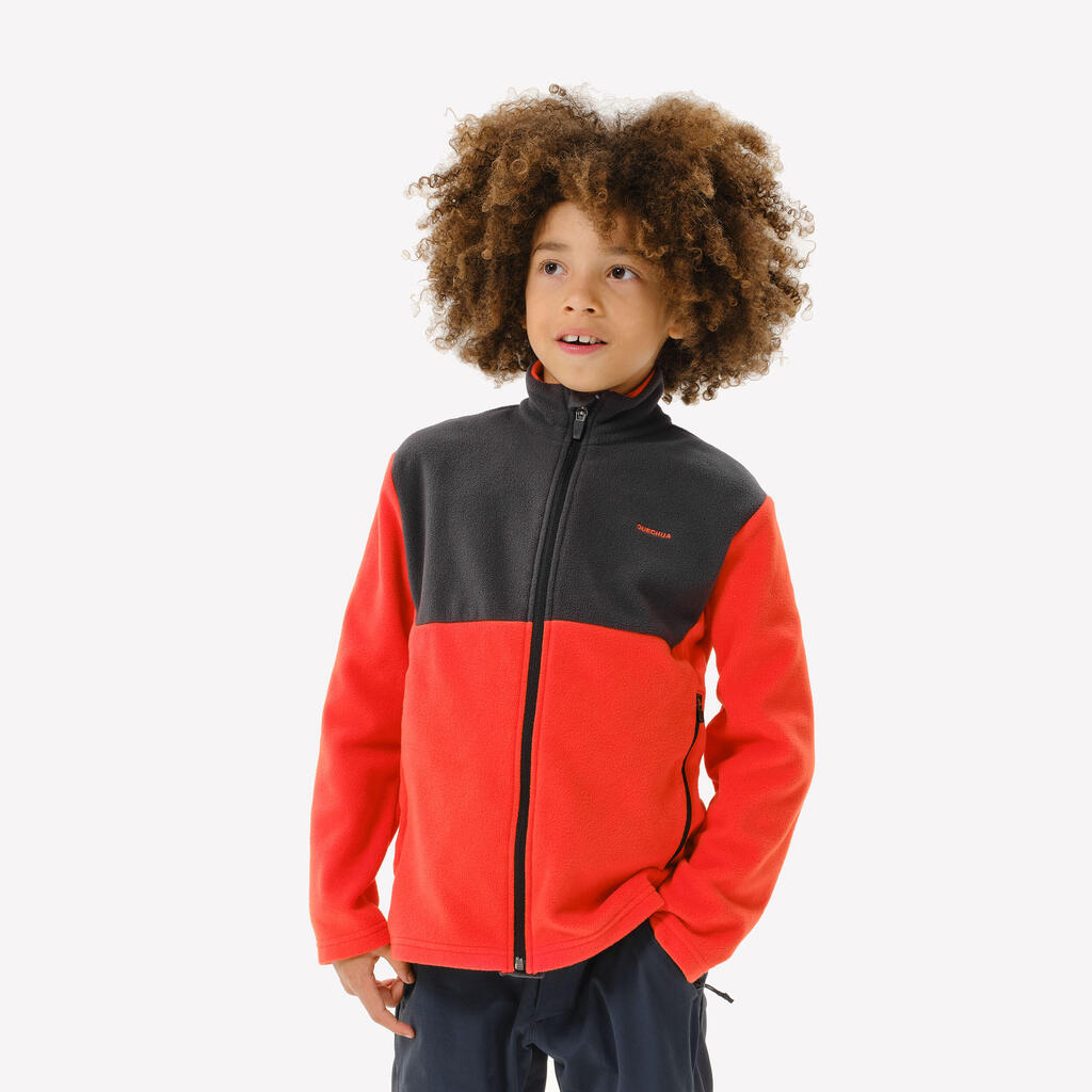 Kid’s fleece hiking jacket - MH500 ZIP TW - 7–15 years