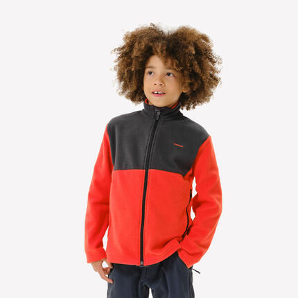 Veste polaire de randonnée enfant 7-15 ans, MH500 zip noir