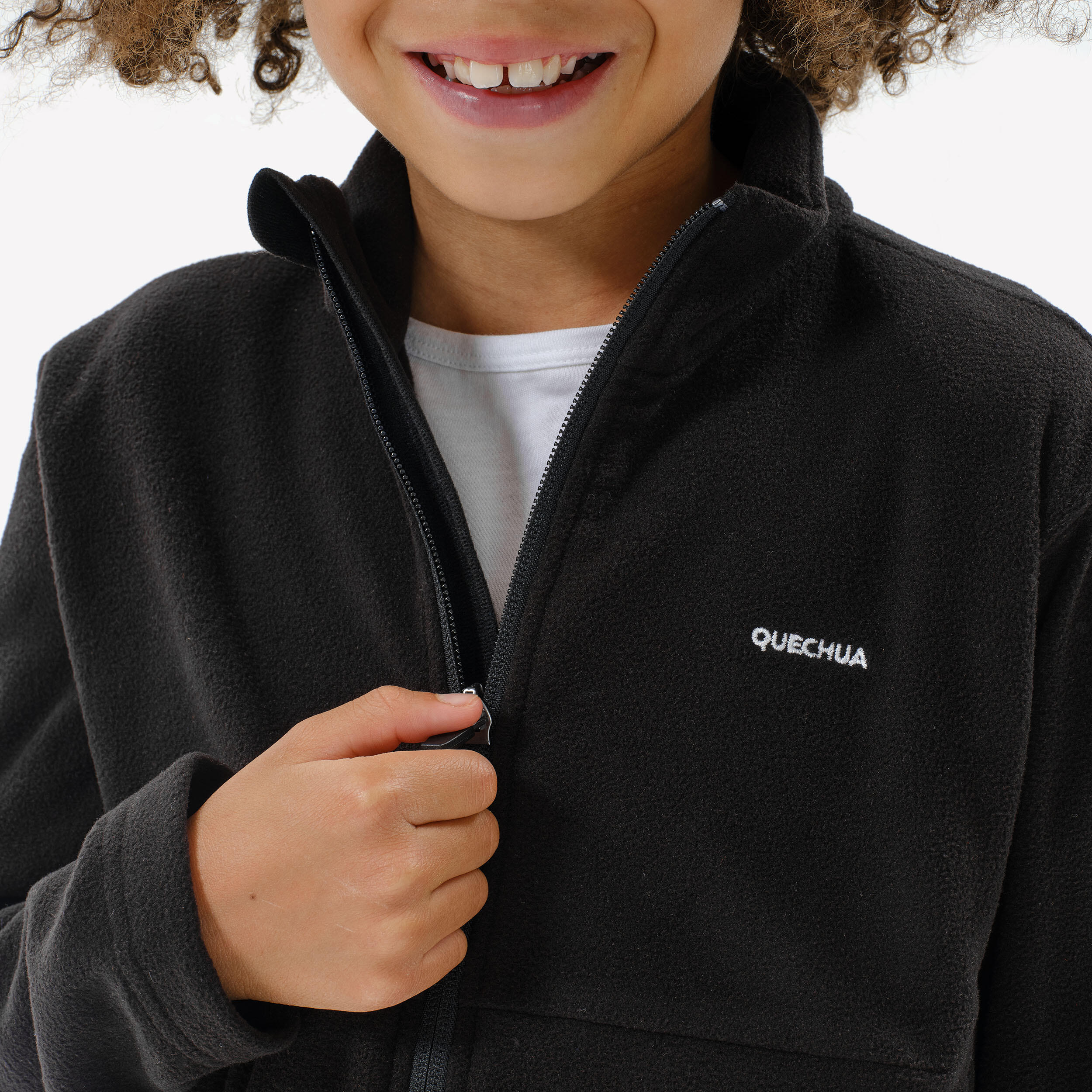 Chaqueta polar de montaña y trekking cremallera Niños 7-15 años Quechua MH500 4/5
