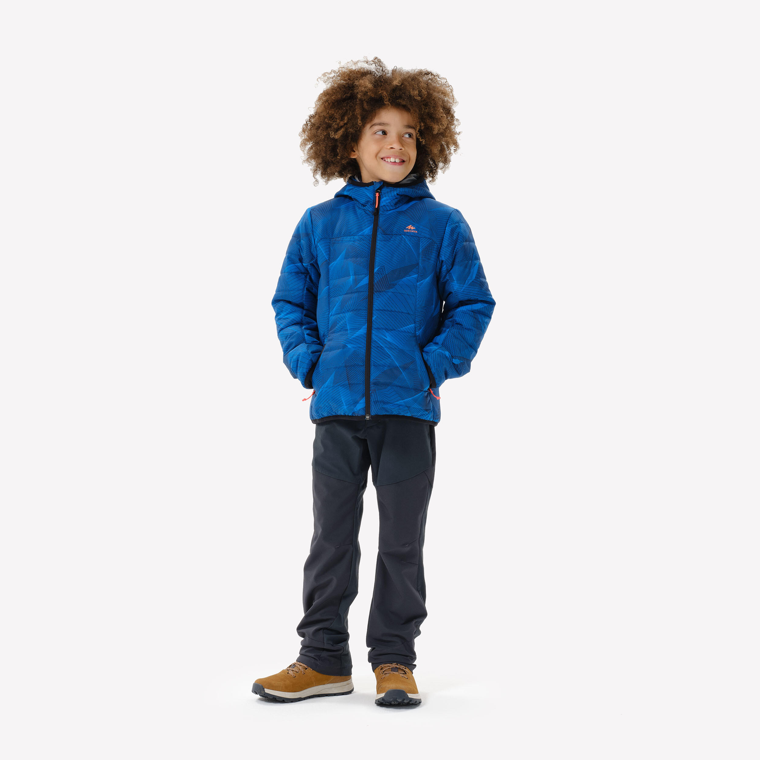 Kids' Padded Winter Jacket - MH 500 Blue - QUECHUA