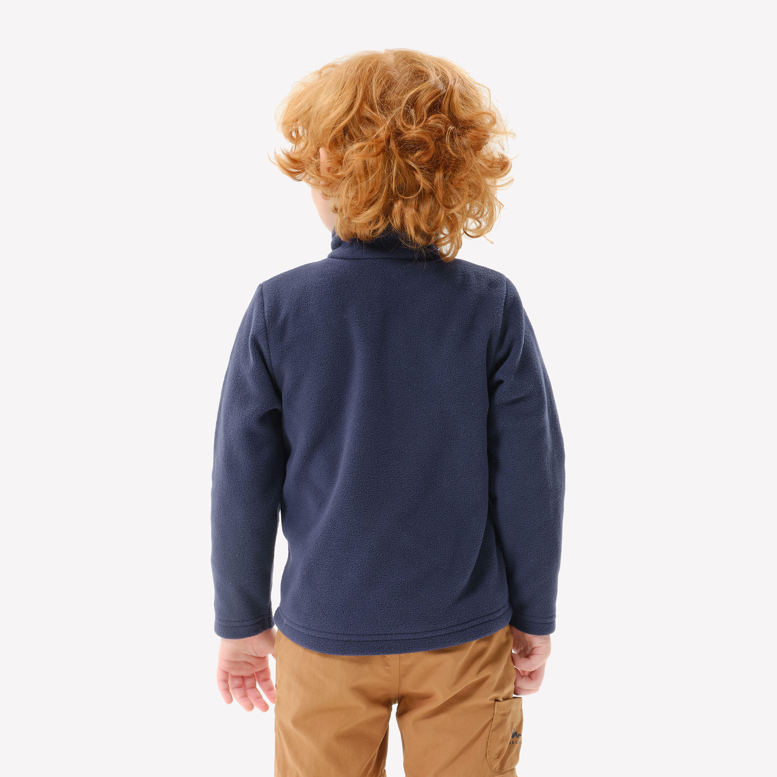 Fleece-Wanderjacke Kinder 2 bis 6 Jahre, MH100 mit halbem Reissverschluss, blau 4/19