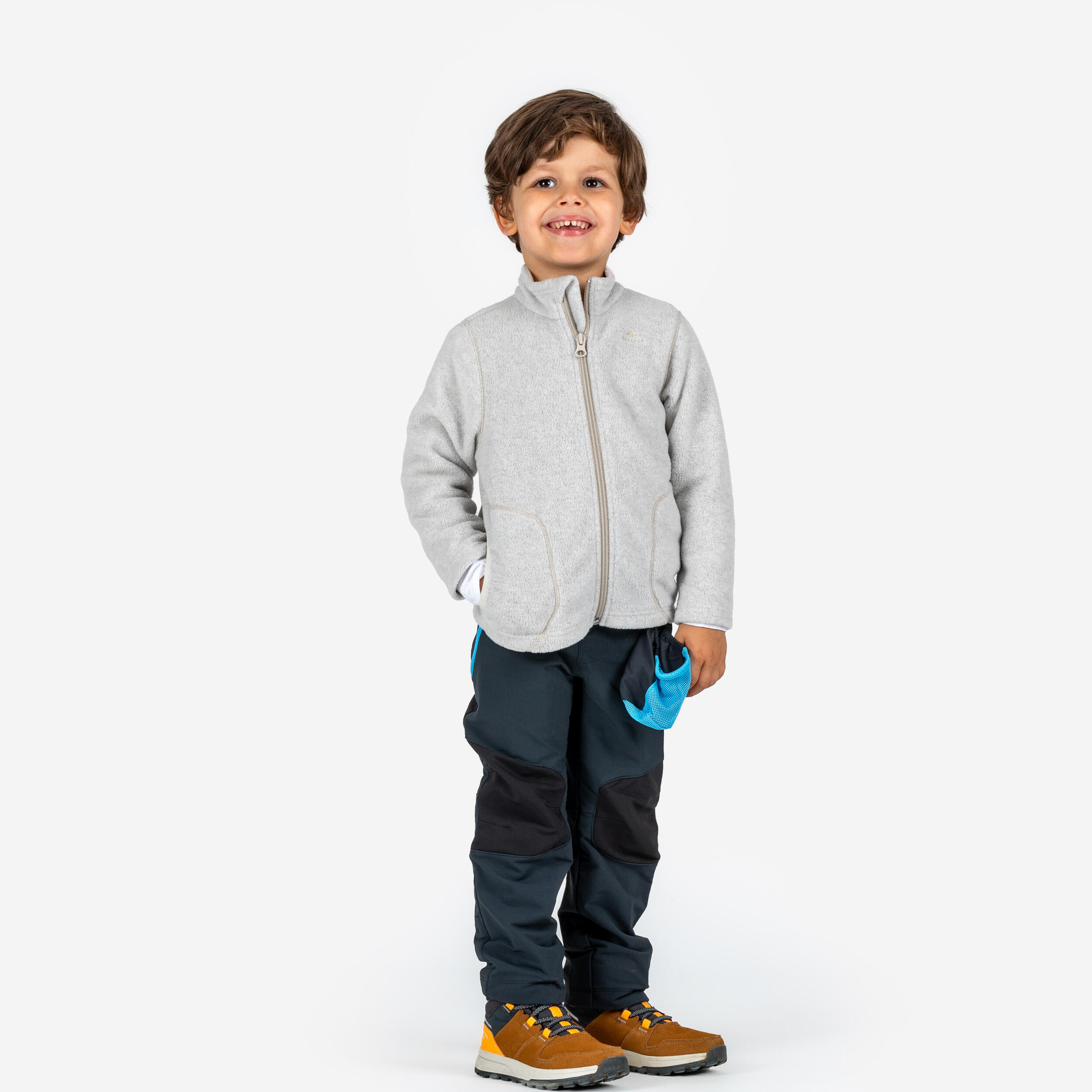 Pantaloni softshell montagna bambino MH550 grigio scuro 2/12