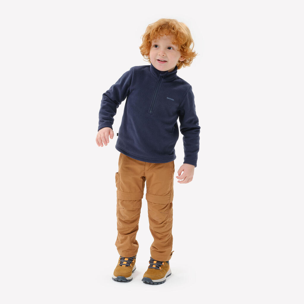 Polaire de randonnée - MH100 bleu marine - enfant 2-6 ans