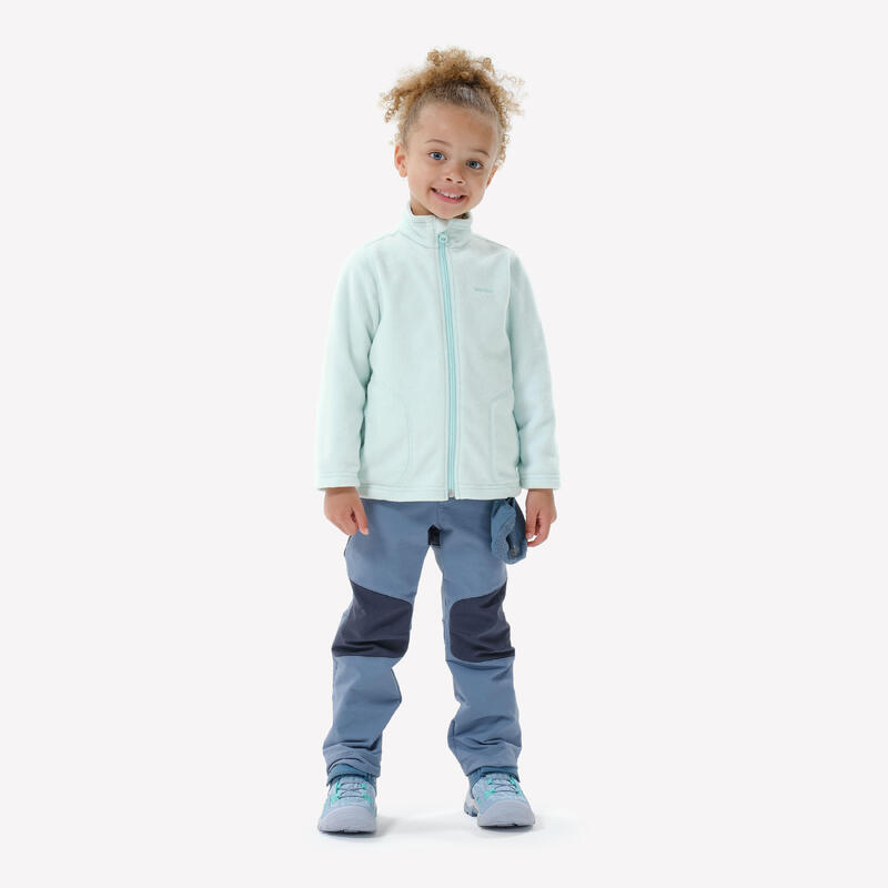 Veste polaire de randonnée enfant 2-6 ans, MH100 zip vert clair