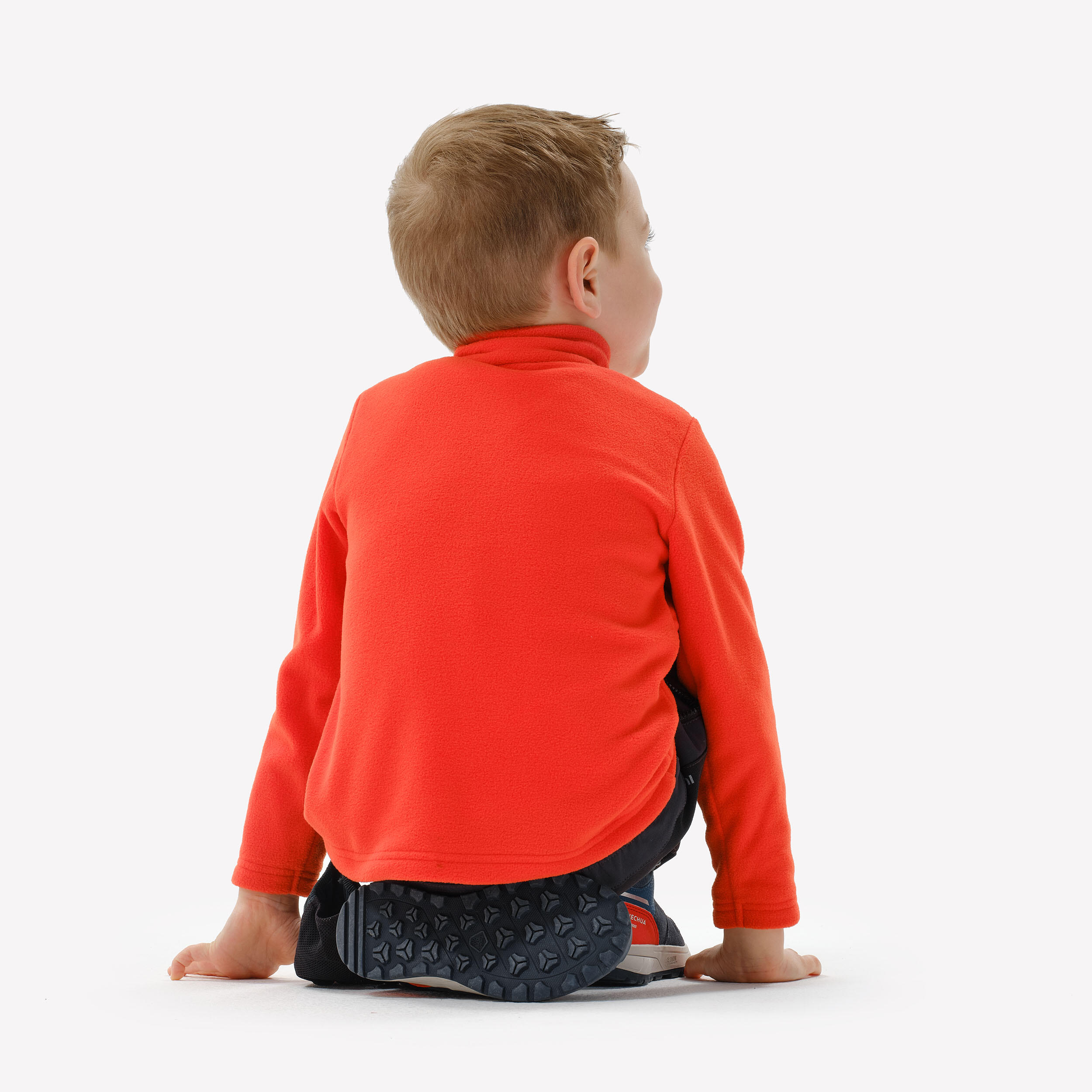 Sudadera de senderismo de forro polar roja para niños de 2 a 6 años MH100 18/22