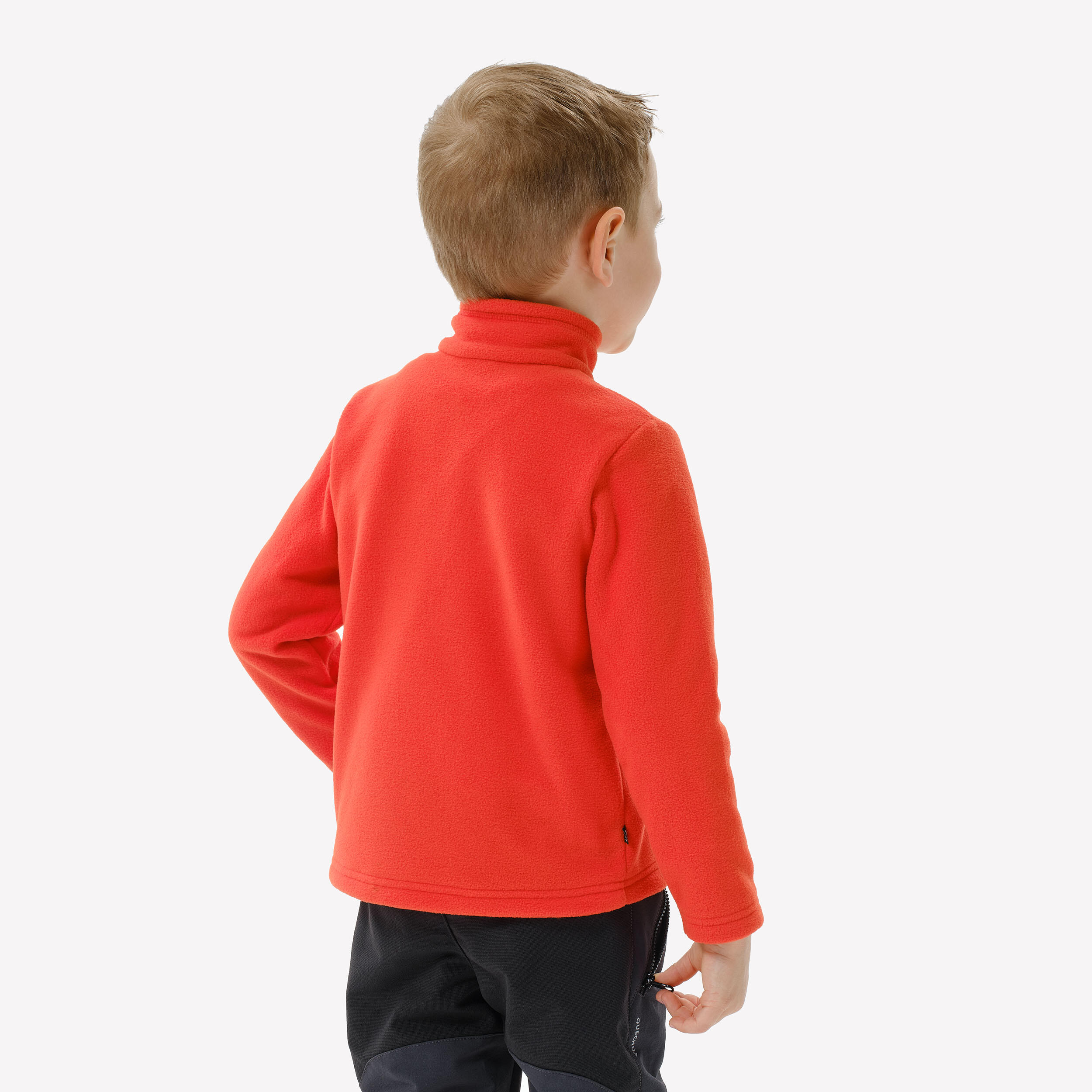 Sudadera de senderismo de forro polar roja para niños de 2 a 6 años MH100 19/22