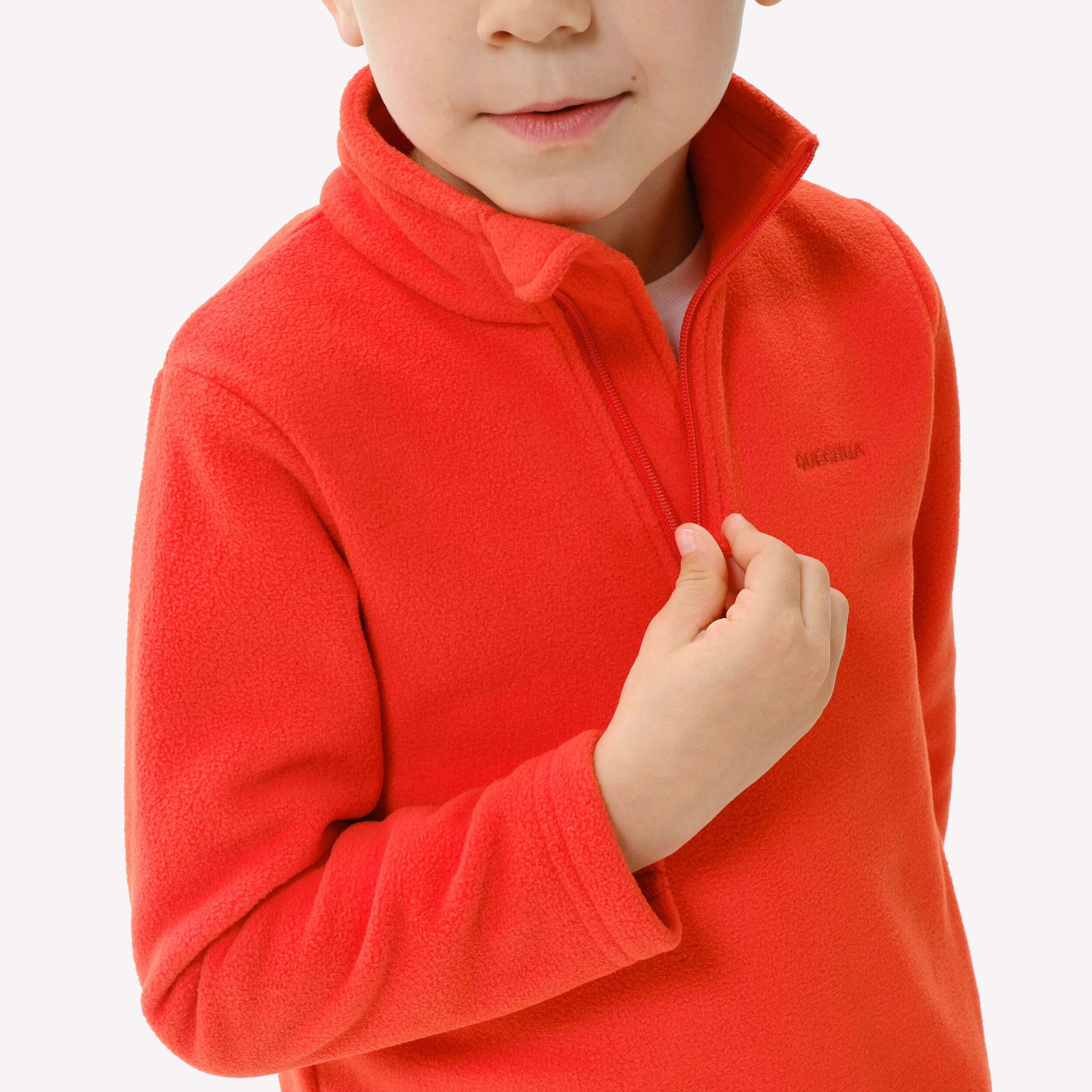 Sudadera de senderismo de forro polar roja para niños de 2 a 6 años MH100 20/22