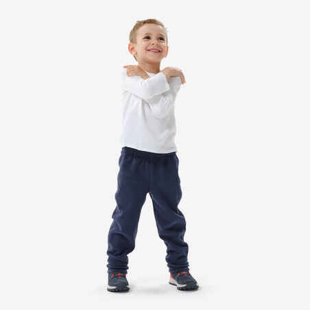 Kids' 2-6 Years Hiking Fleece Trousers MH100 - Navy blue