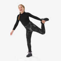 Girls’ warm, hiking leggings, 7-15 years, NH100 - Black