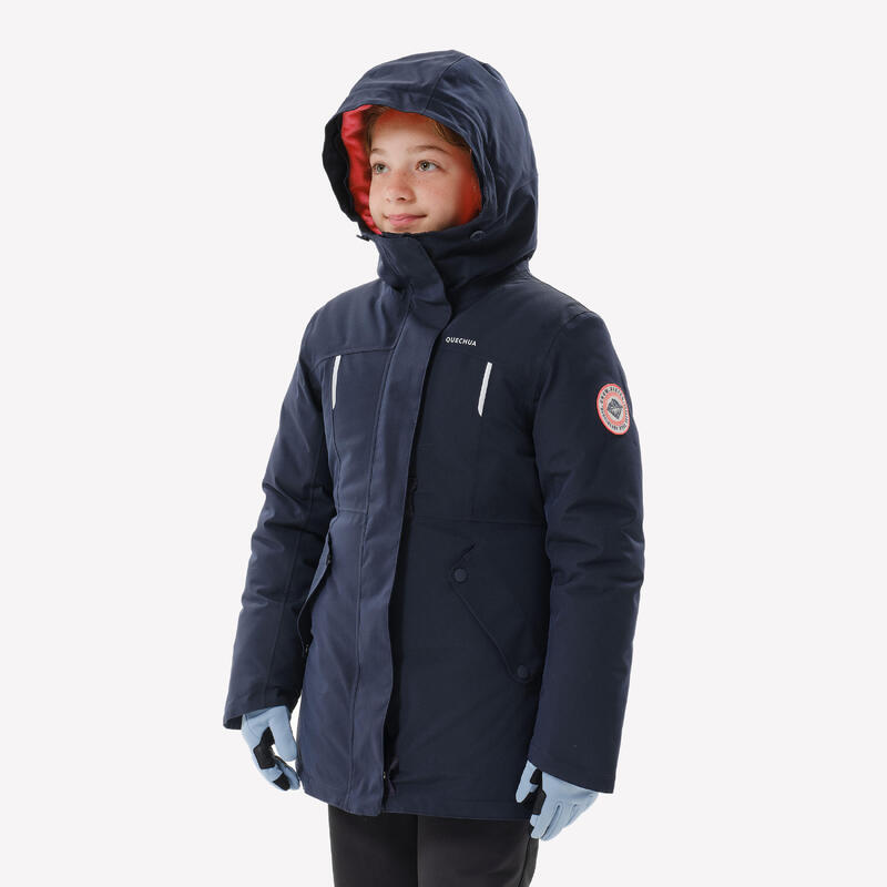 Parka chaude et imperméable de randonnée fille 7-15 ans, NH900 bleu