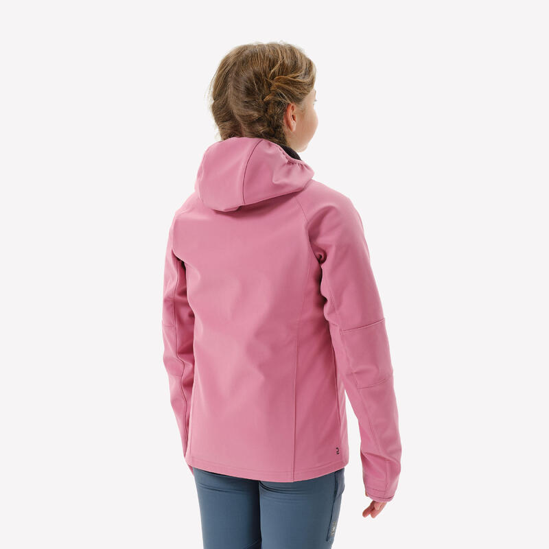 Softshelljacke Kinder Gr. 122–170 Wandern - MH900 TW rosa