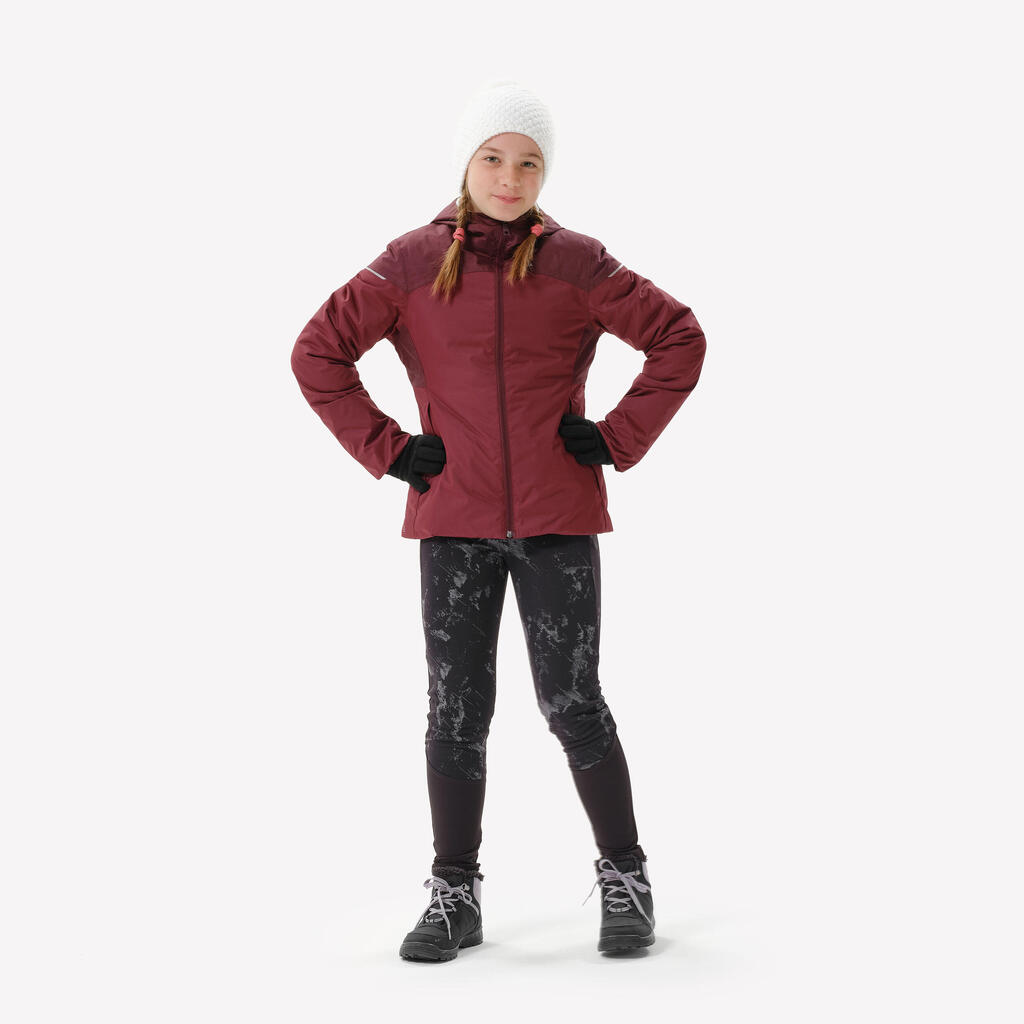 VESTE HIVER CHAUDE ET IMPERMÉABLE DE RANDONNÉE - SH100 -3°C - ENFANT 7 - 15 ANS