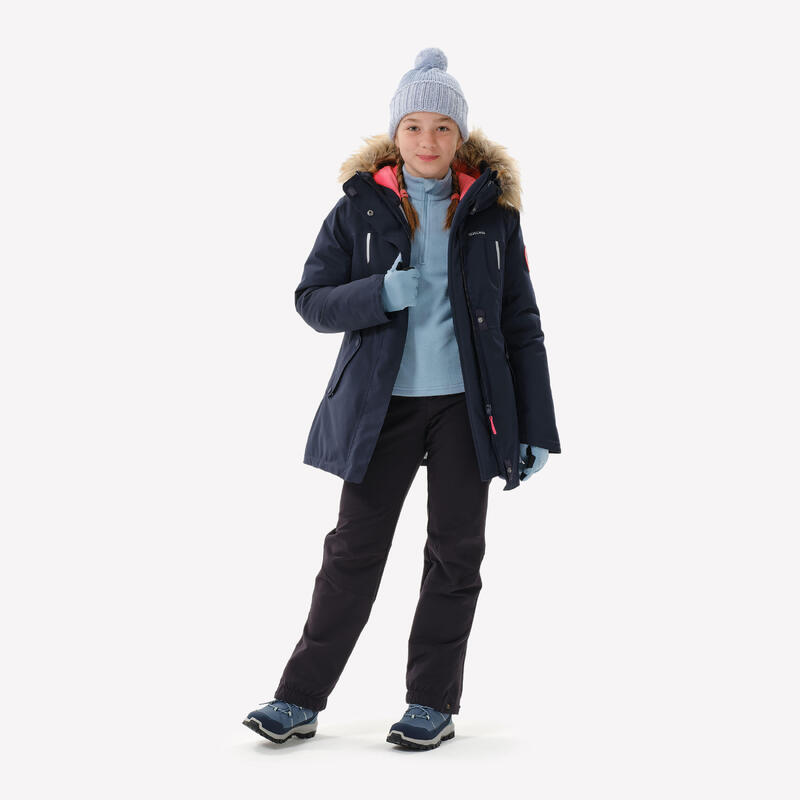 Parka chaude et imperméable de randonnée fille 7-15 ans, NH900 bleu