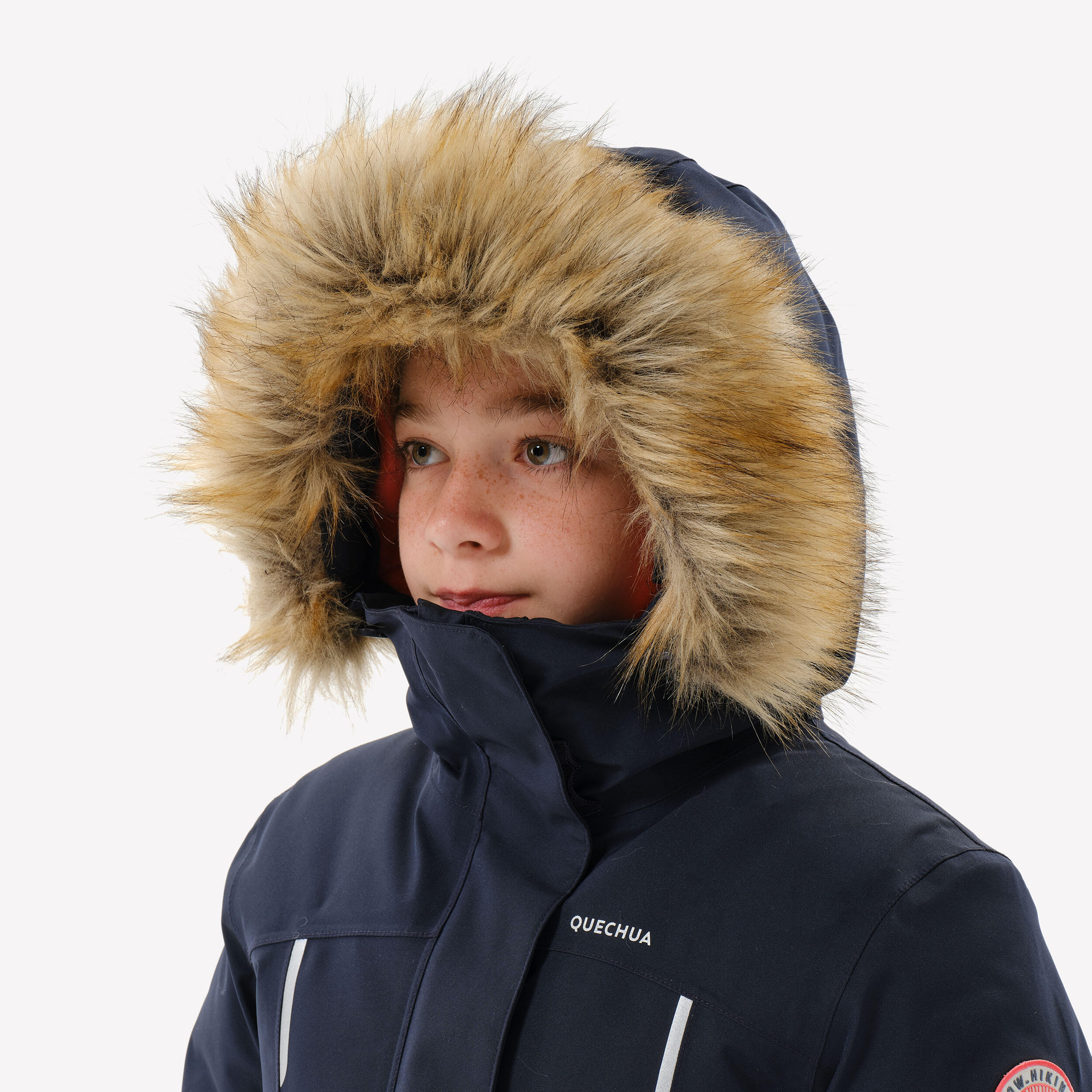 Parka Fille Quechua Pour 10 Ans - Occasion Très Bon état Couleur Marron