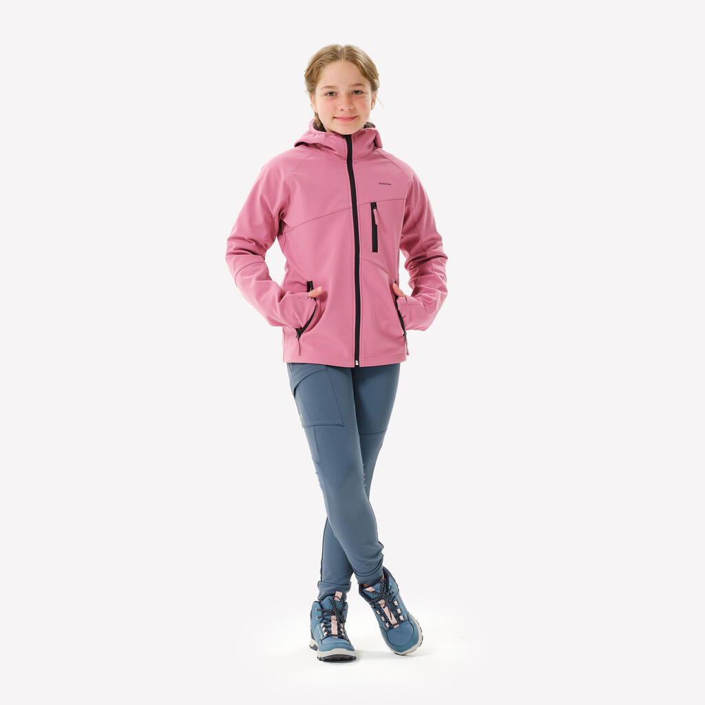 Kids’ softshell hiking jacket MH900 - 7-15 years - Brown
