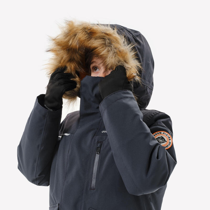 Geacă Parka iarnă -23°C băieți 7-15 ani, NH900 gri