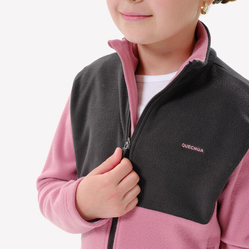 Veste polaire de randonnée enfant - MH500 ZIP TW - 7-15 ans