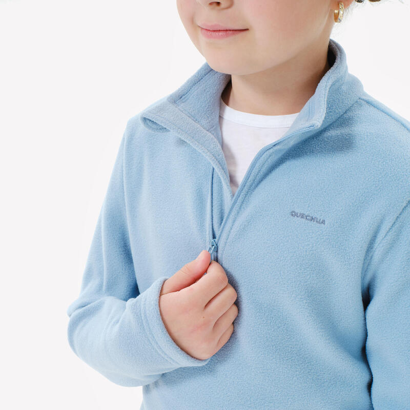 Wandelfleece MH100 1/2 rits kinderen 7-15 jaar