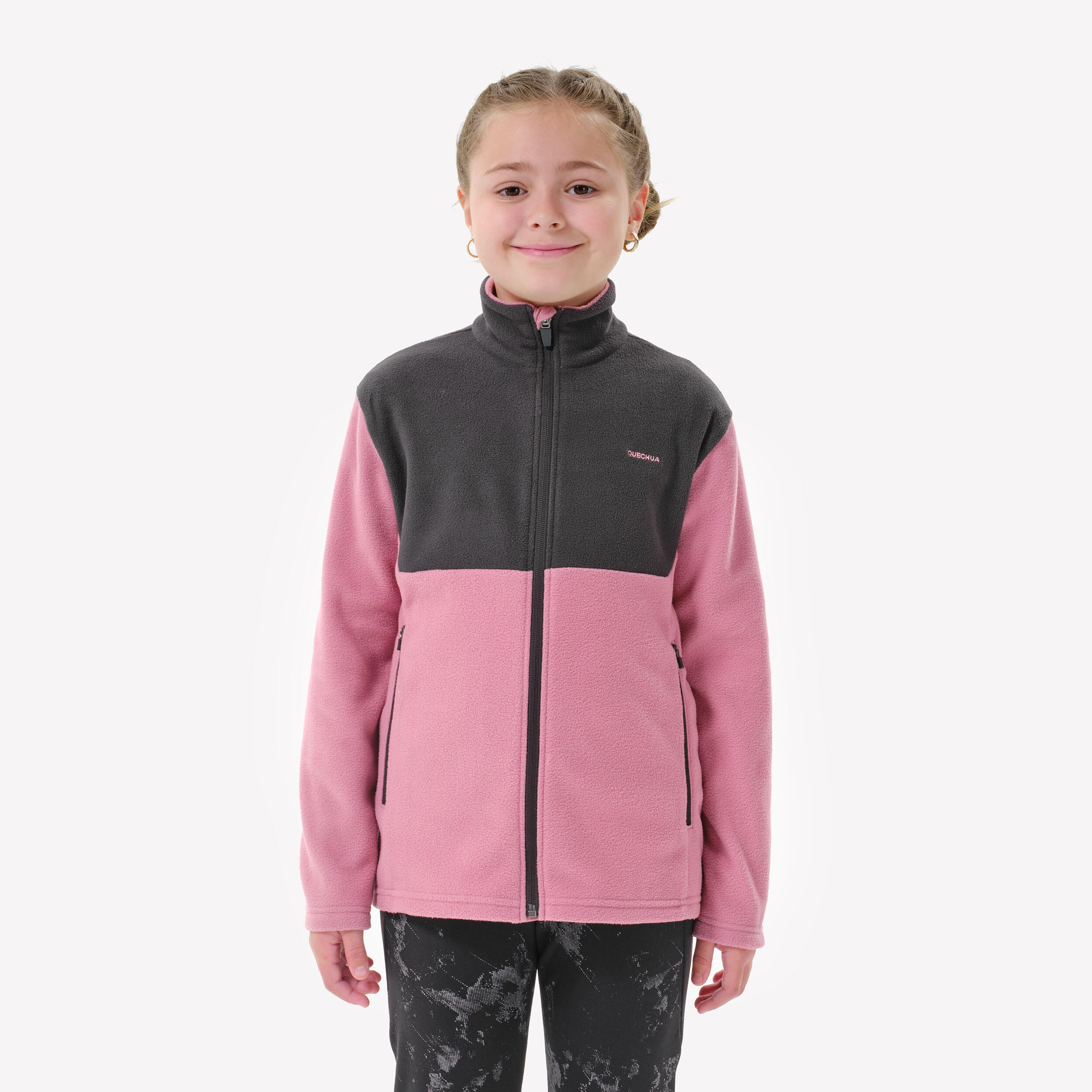 Polar fermoar Drumeție la munte MH500 TW Copii 7-15 ani
