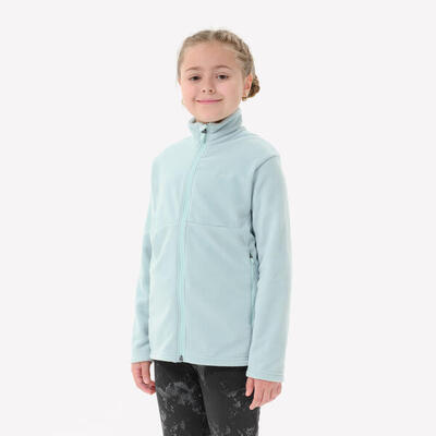 Fleecejacke Kinder Gr. 122–170 Wandern - MH500 Zip hellblau