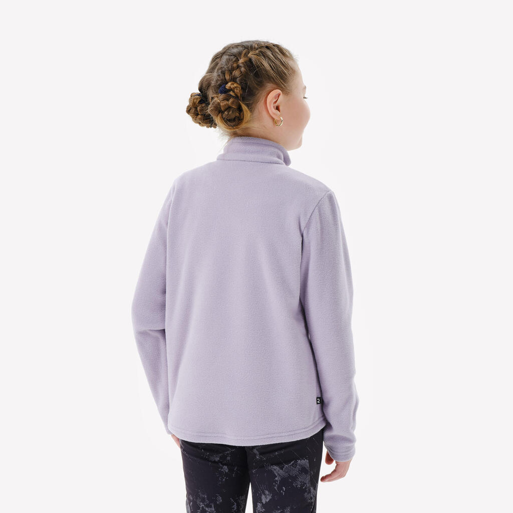 Kids’ Hiking Fleece Jacket MH100 - 7-15 years - Half Zip - Blue