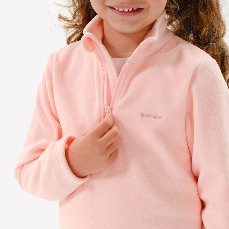 Polaire de randonnée - mh100 rose - enfant 2-6 ans