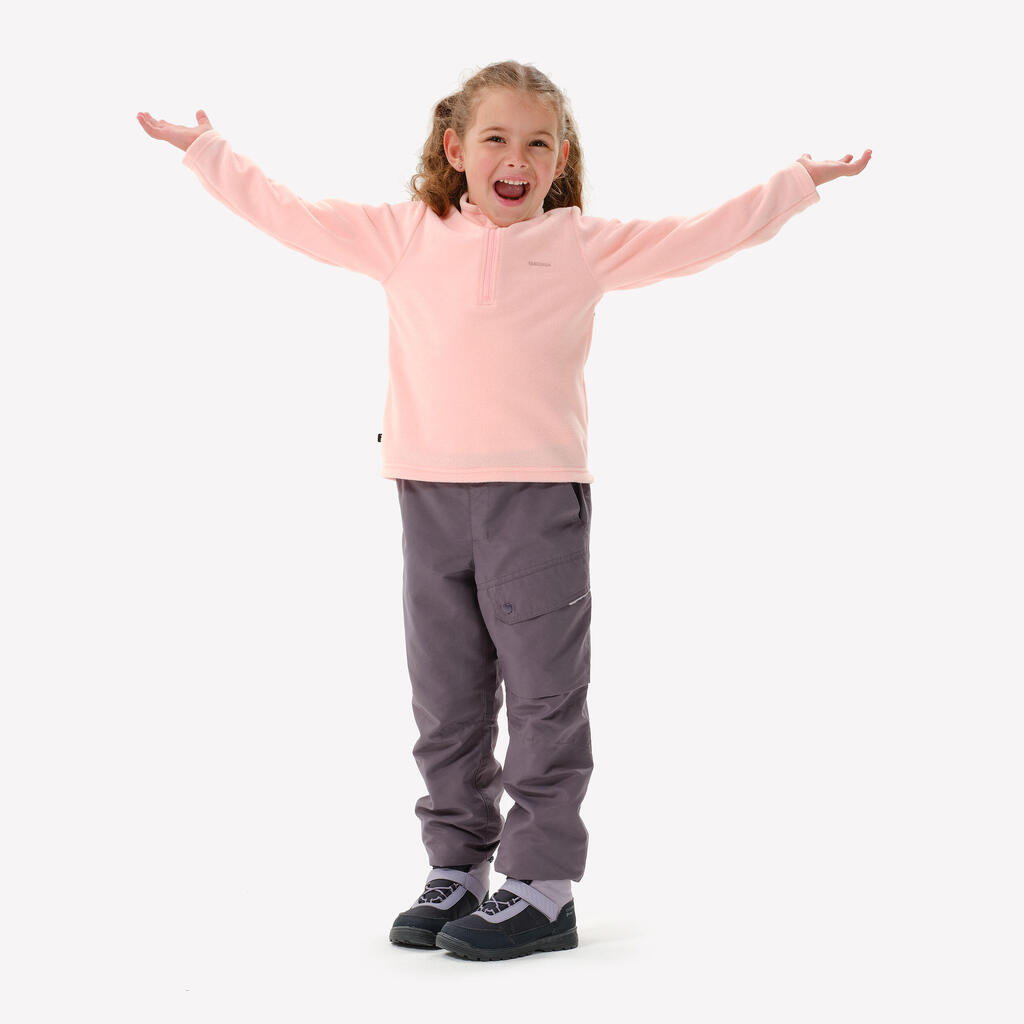 Fleecepullover Kleinkinder Gr. 92–116 Wandern - MH100 rosa