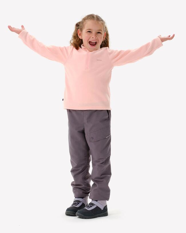 Wander-Fleecejacke für Kinder MH100 2 bis 6 Jahre - Rosa