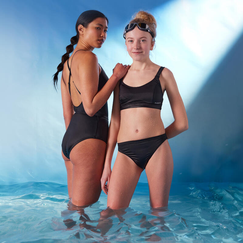 Braga bikini menstrual Niña Smoon Héliades Negro Decathlon