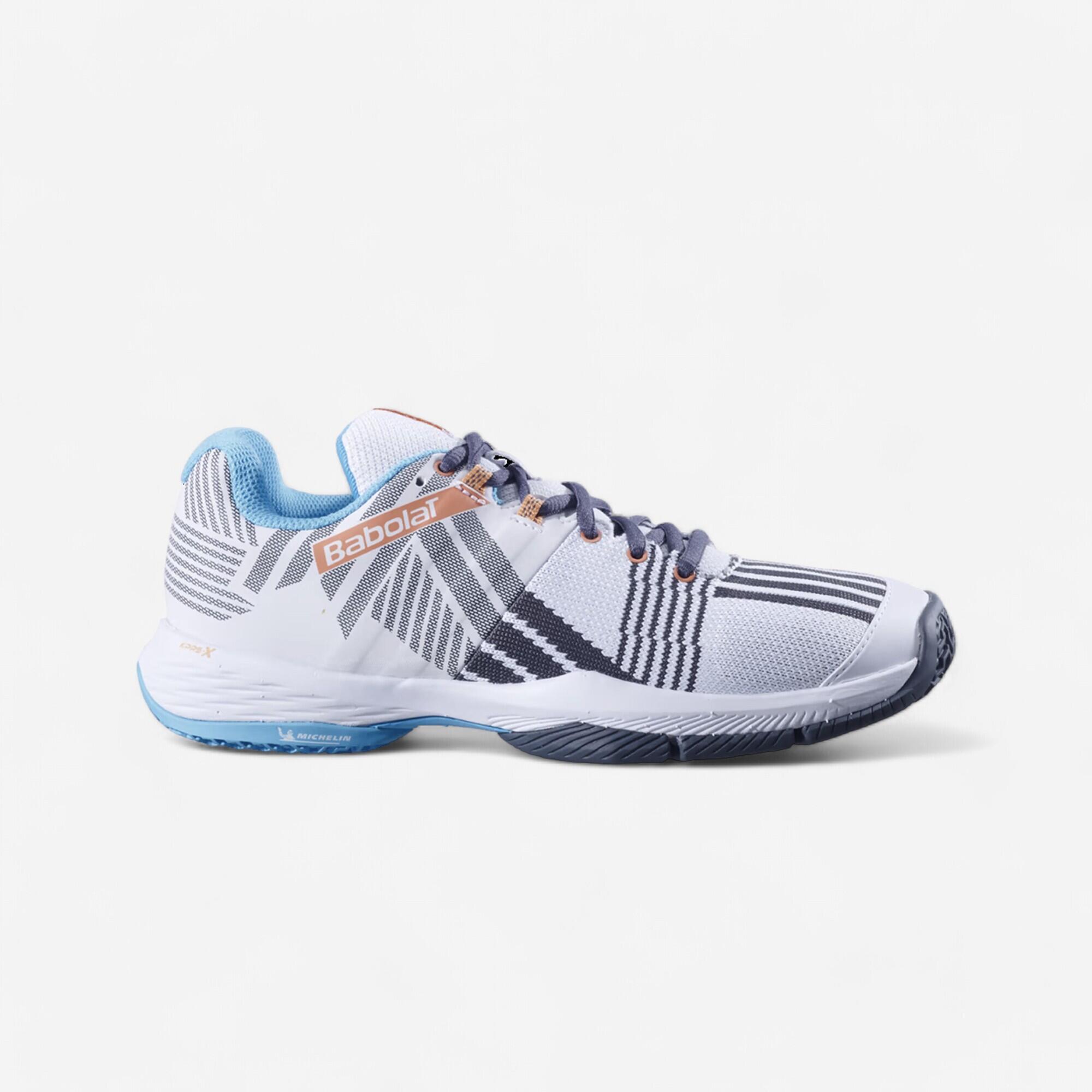 Babolat - Chaussures De Padel Femme - Babolat Sensa 24 Blanche - Chaussures De Sport - Padel Beach Tennis - Blanc-jaune - 41 - Decathlon