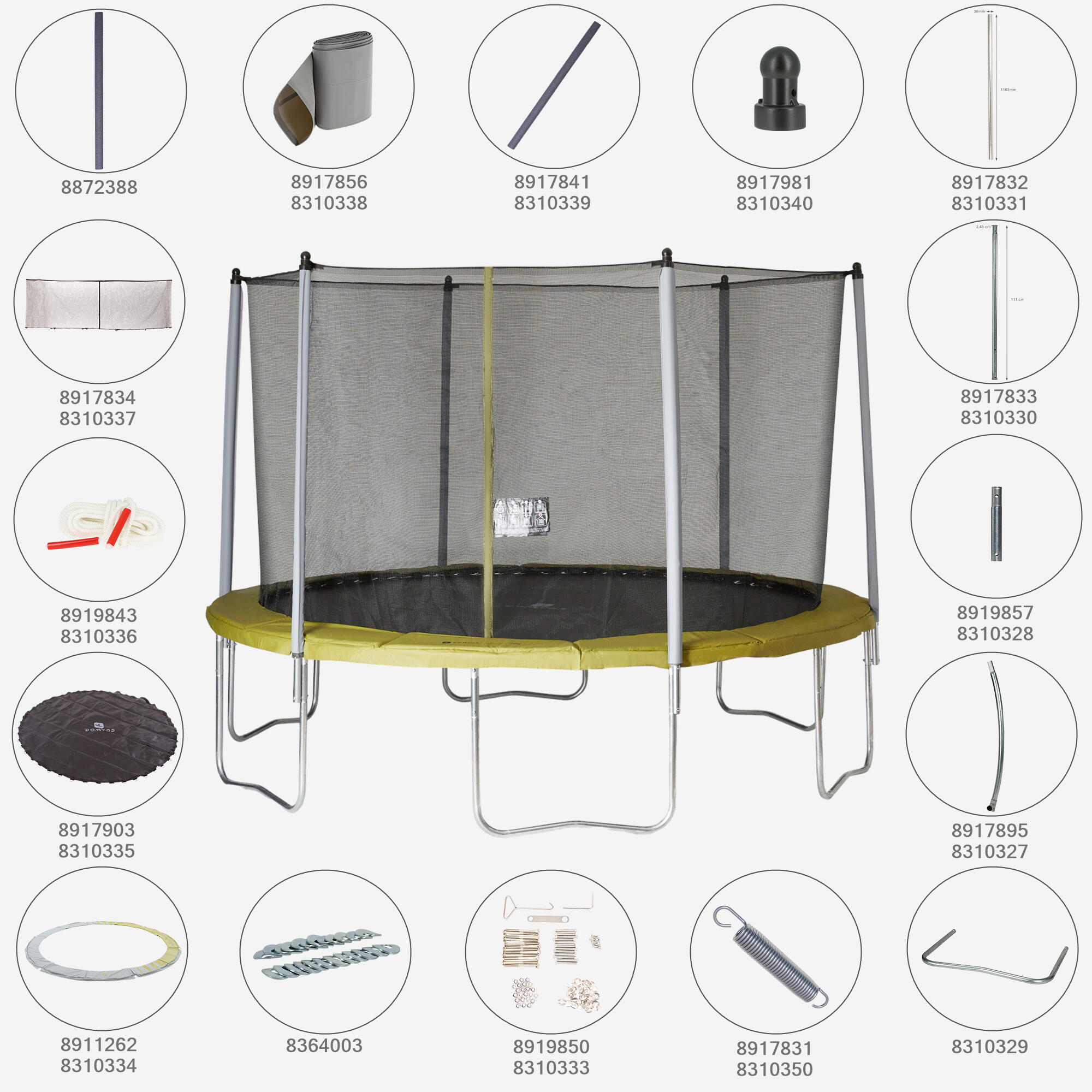 Trampoline Round ESS 365 - Screws and bolts