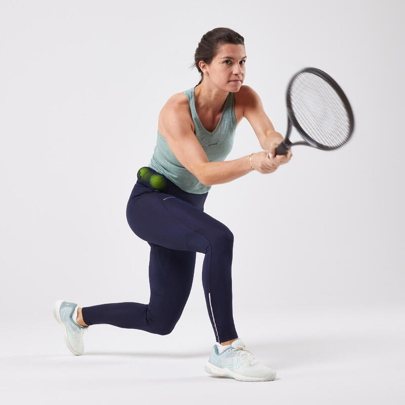Legging de tennis Femme - TLEGGING Dry HIP BALL bleu imprimé