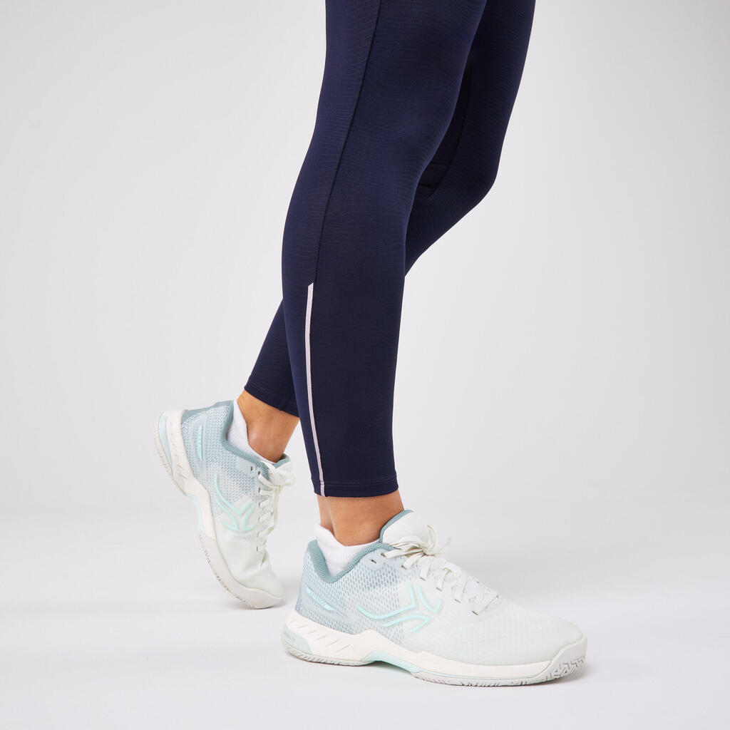 Damen Tennis Leggings - Tlegging Dry Hip Ball blau bedruckt