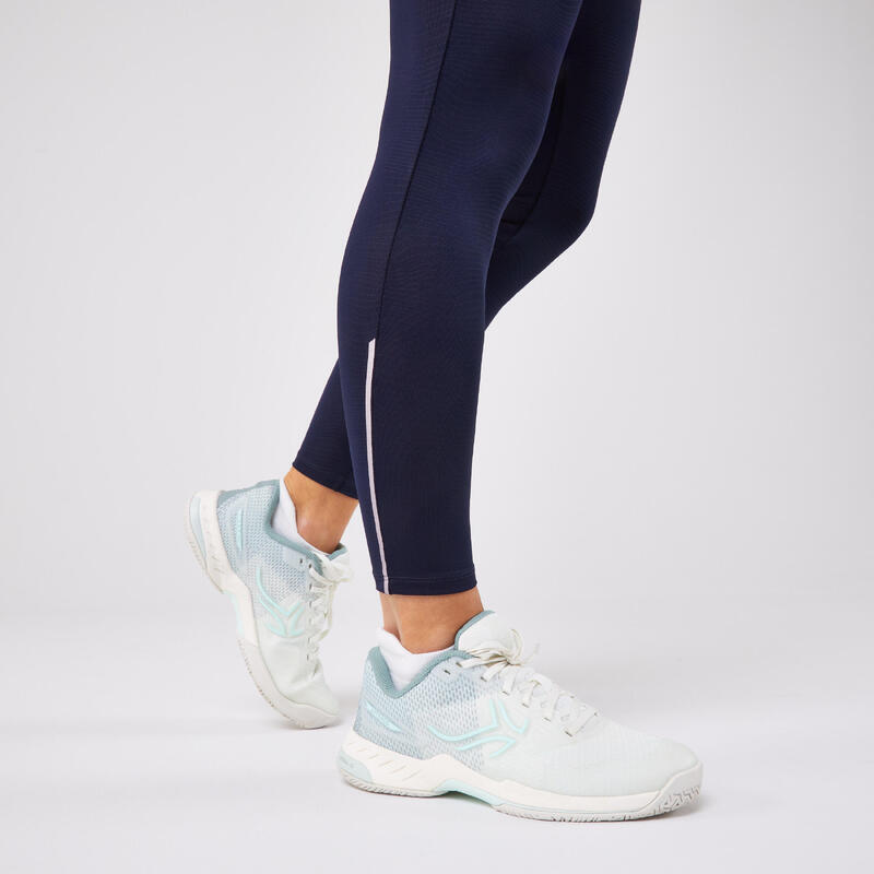 Legging de tennis Femme - TLEGGING Dry HIP BALL bleu imprimé