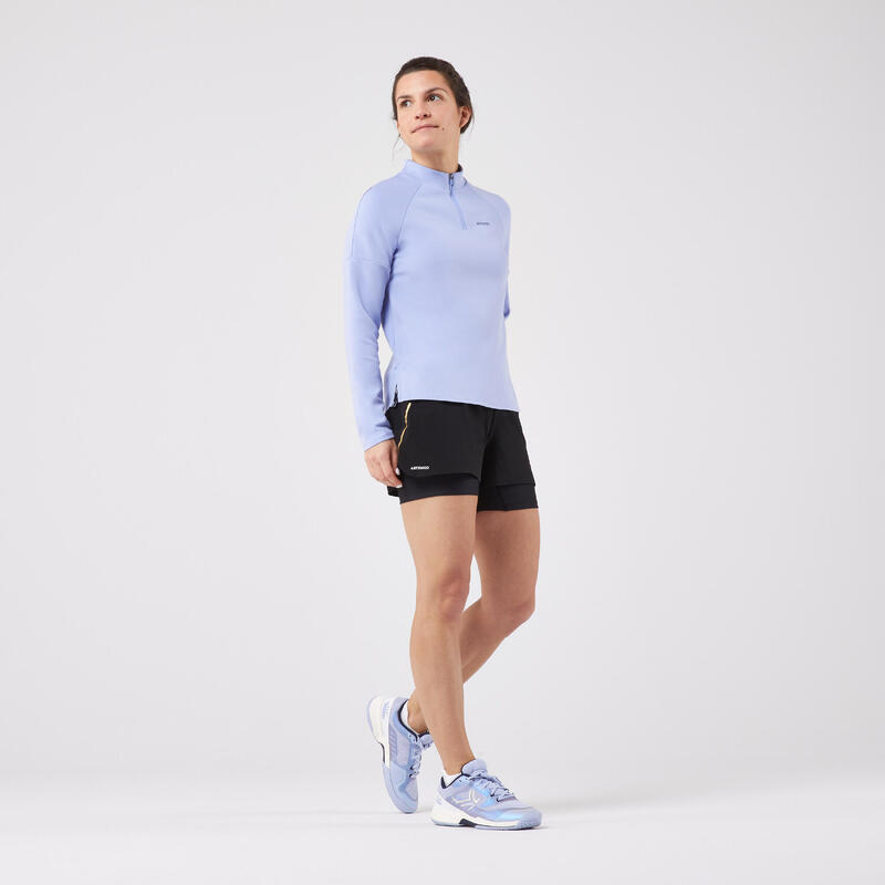 Kadın Uzun Kollu Termal Tenis Tişörtü - Lila - TTS ML TH