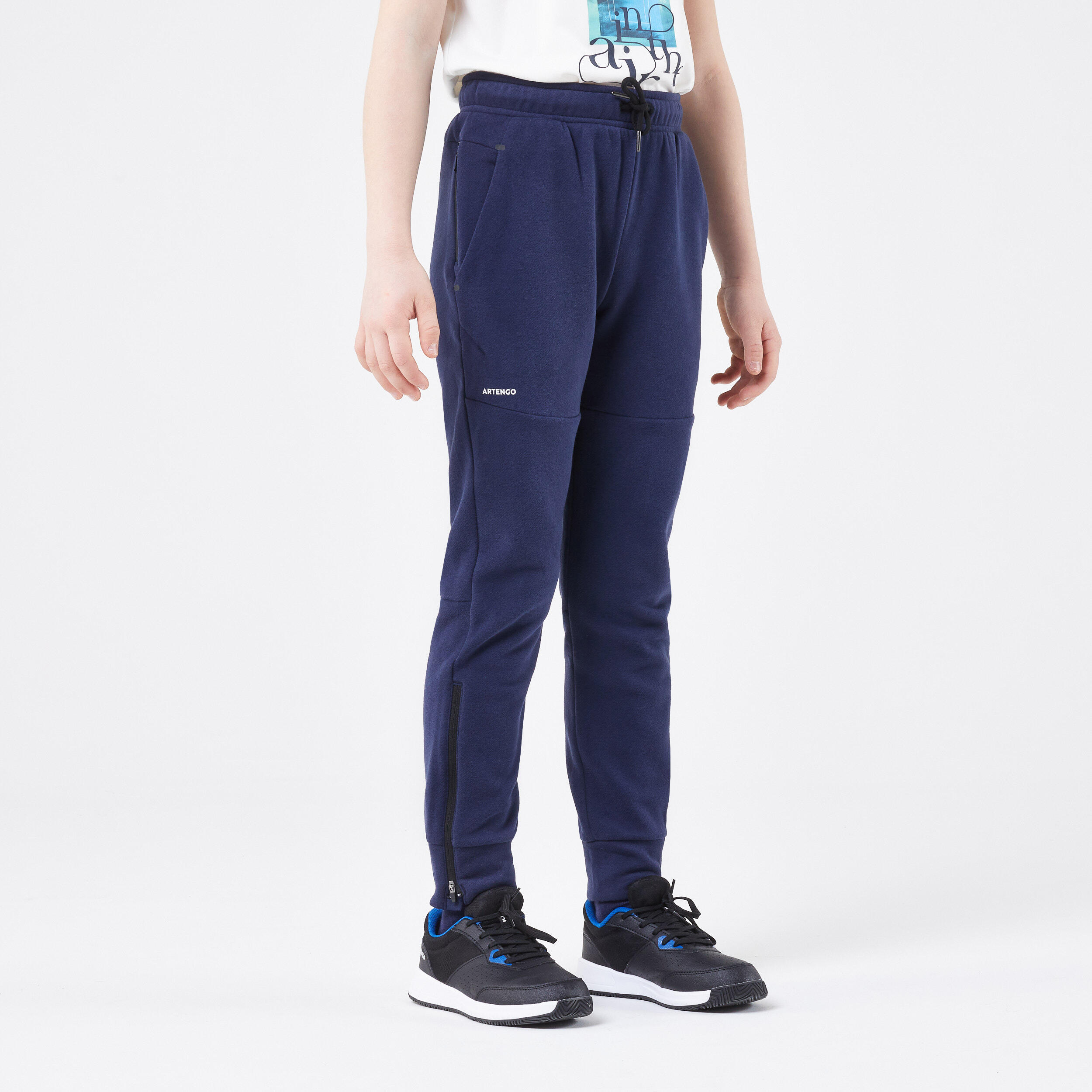 Pantaloni da tennis Thermic Junior con zip in fondo alle gambe - TPA TH Junior Blue