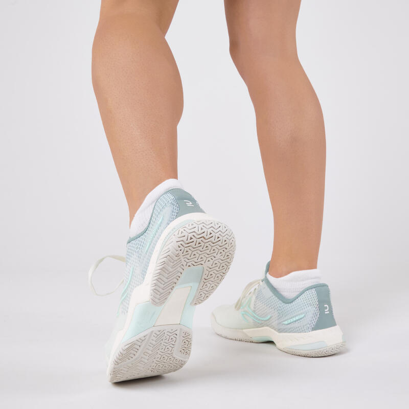 Zapatillas de tenis Mujer multipista - FAST PRO blanco hueso