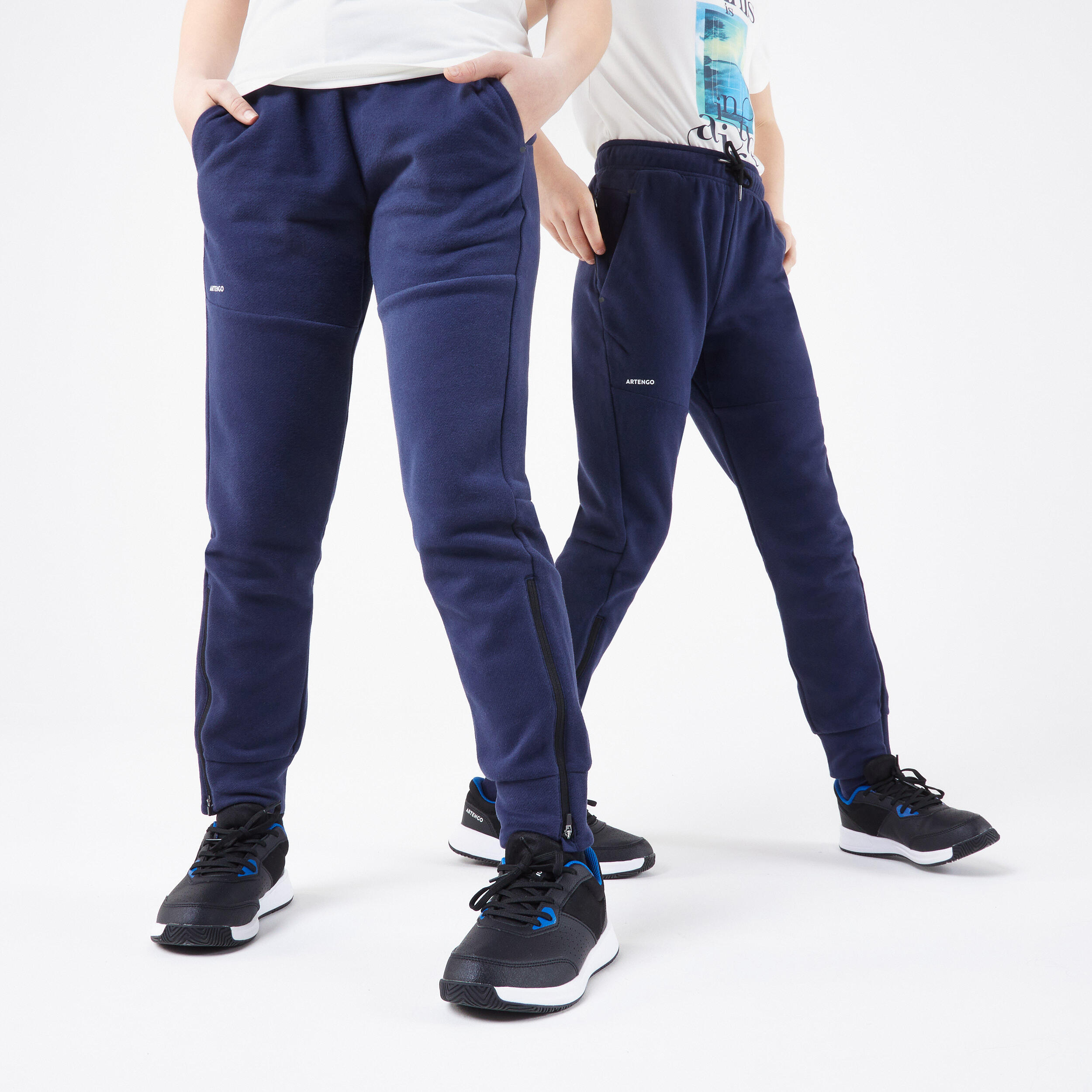 Pantaloni da tennis Thermic Junior con zip in fondo alle gambe - TPA TH Junior Blue