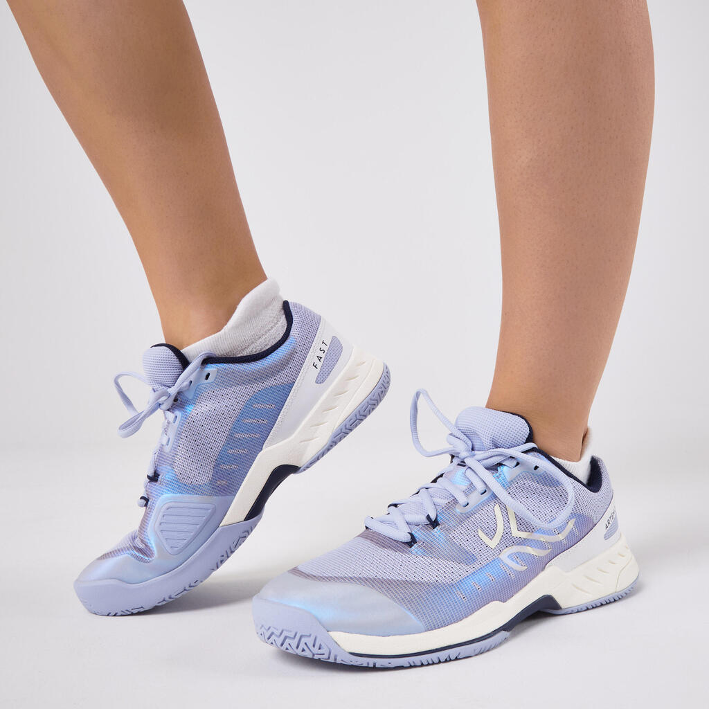 Calzado de tenis para mujer Multipista - Artengo FAST Azul lavanda