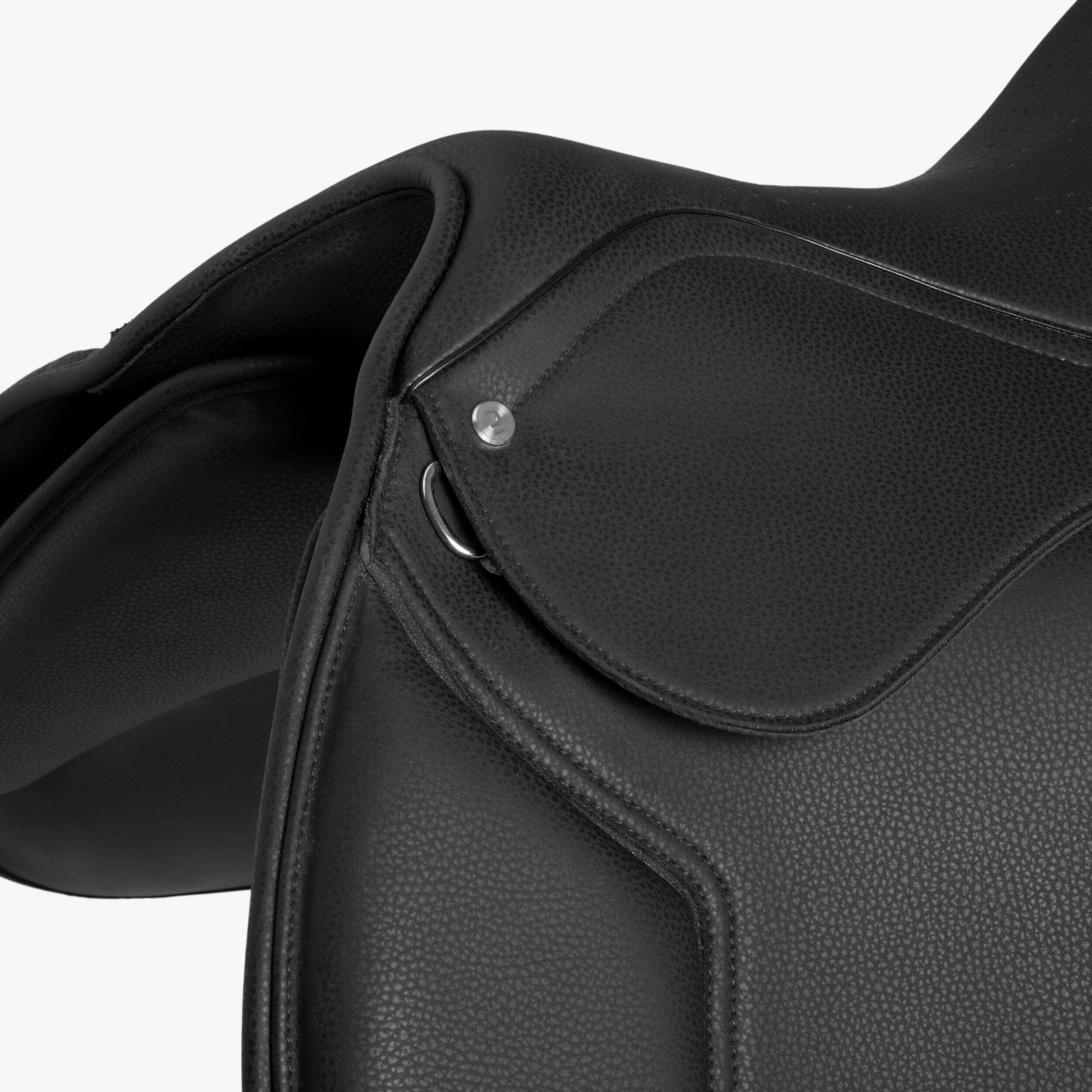 Synthetic Horse Riding Saddle 16" for Horse and Pony 100 - Black -  4