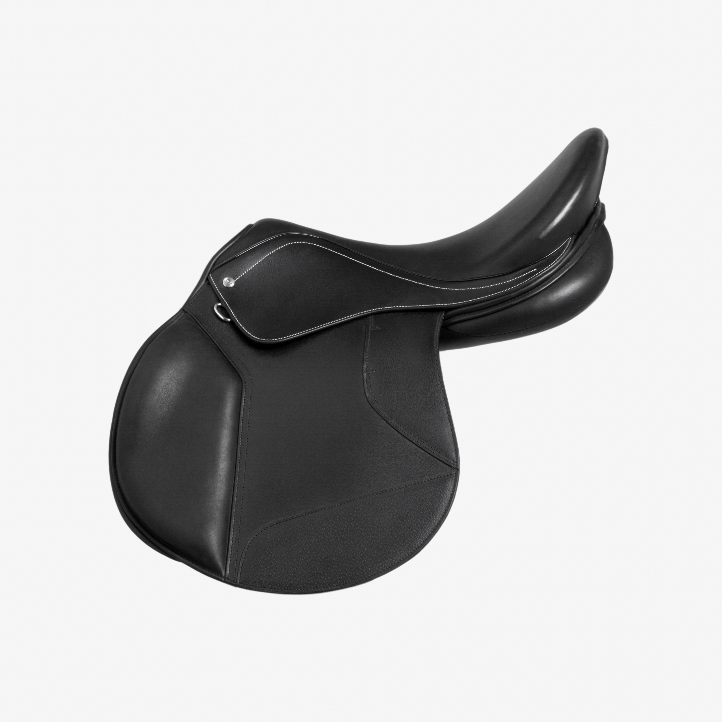 Selle équitation cuir 17,5" cheval - 500 noire - Equitation - Fouganza- Clubs - Entreprises - Collectivités - Associations