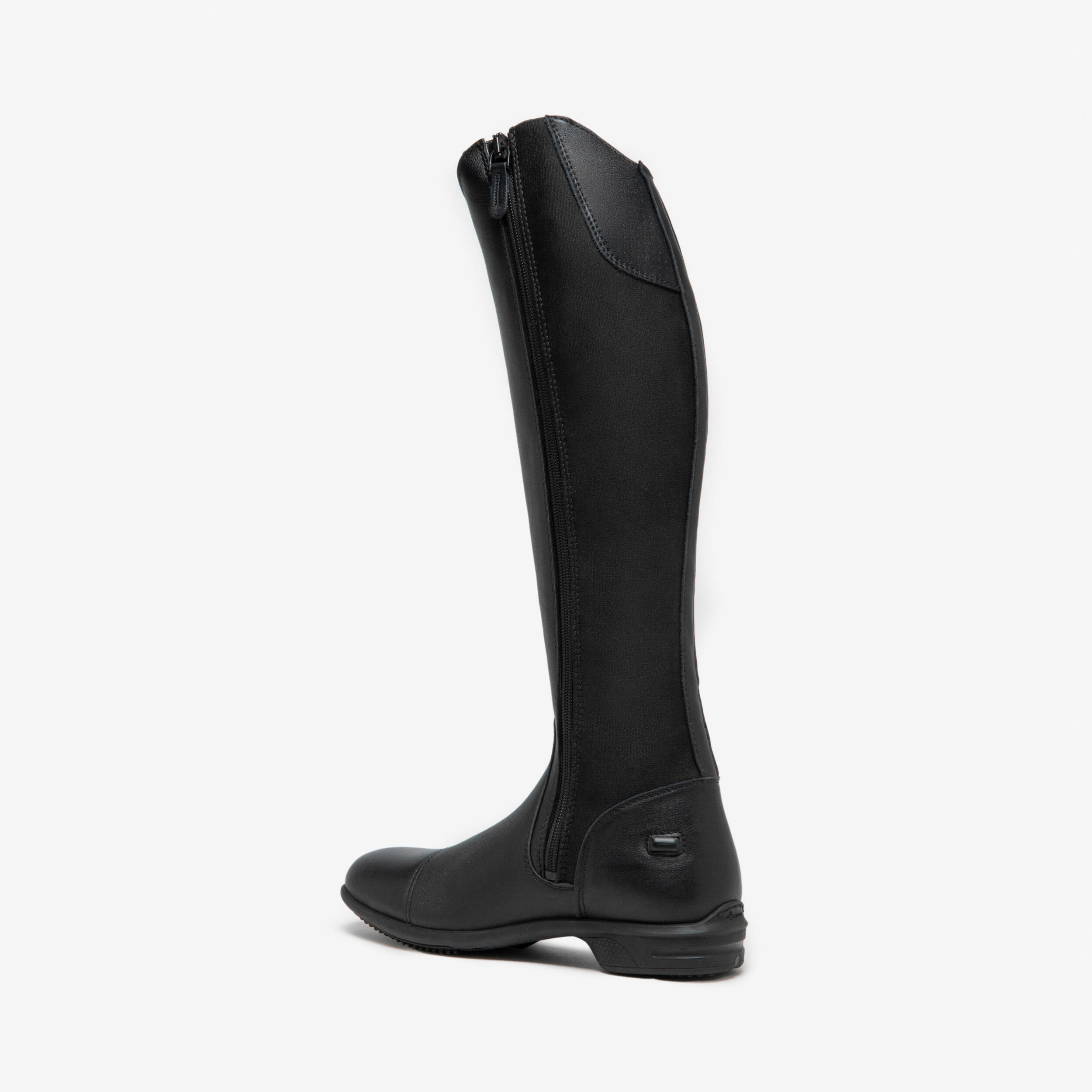 FOUGANZA Reistiefel 560 Leder Damen/Herren schwarz