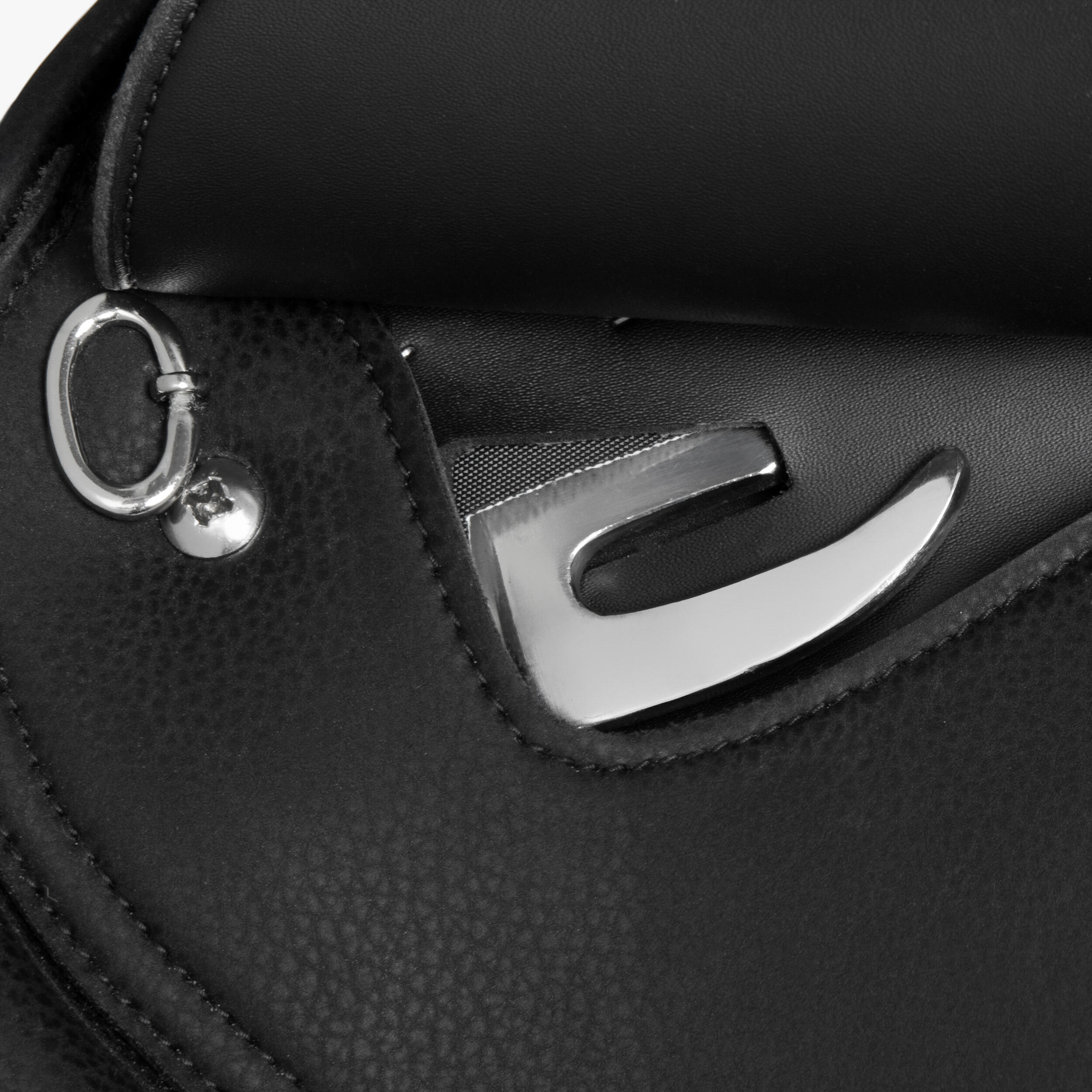 Synthetic Horse Riding Saddle 16" for Horse and Pony 100 - Black