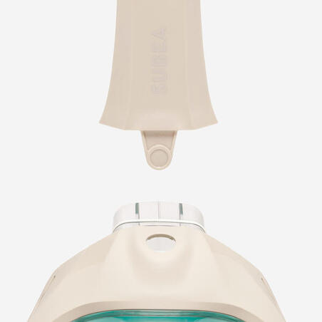 Маска Easybreath 900 для снорклінгу бежева/зелена